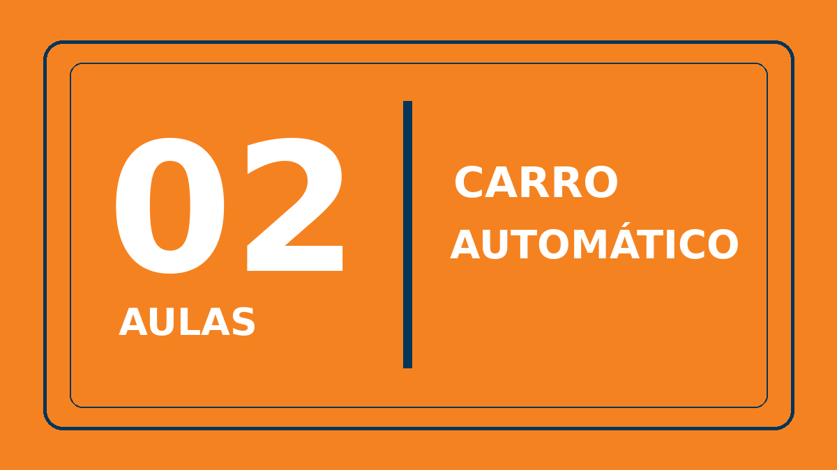🚘 Pacote – 2 aulas práticas de carro automático