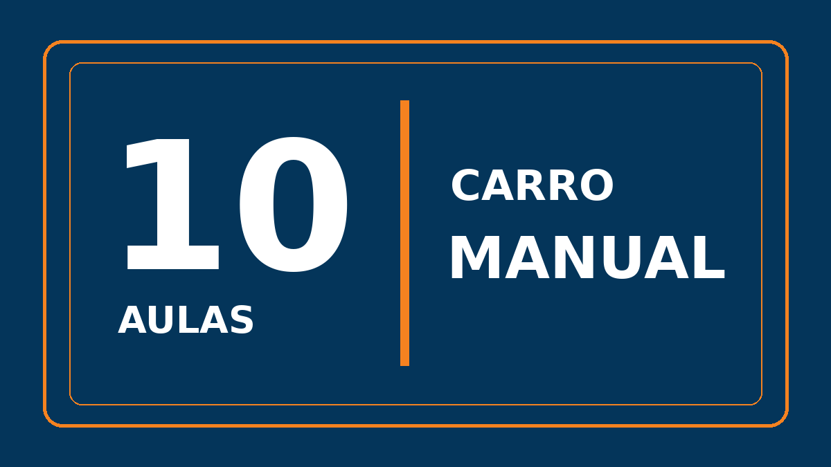 🚗 Pacote – 10 aulas práticas de carro manual