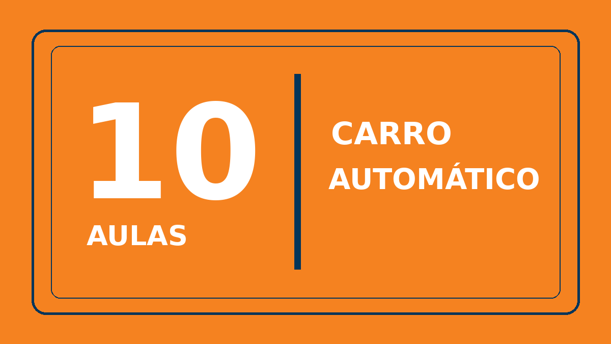 🚘 Pacote – 10 aulas práticas de carro automático