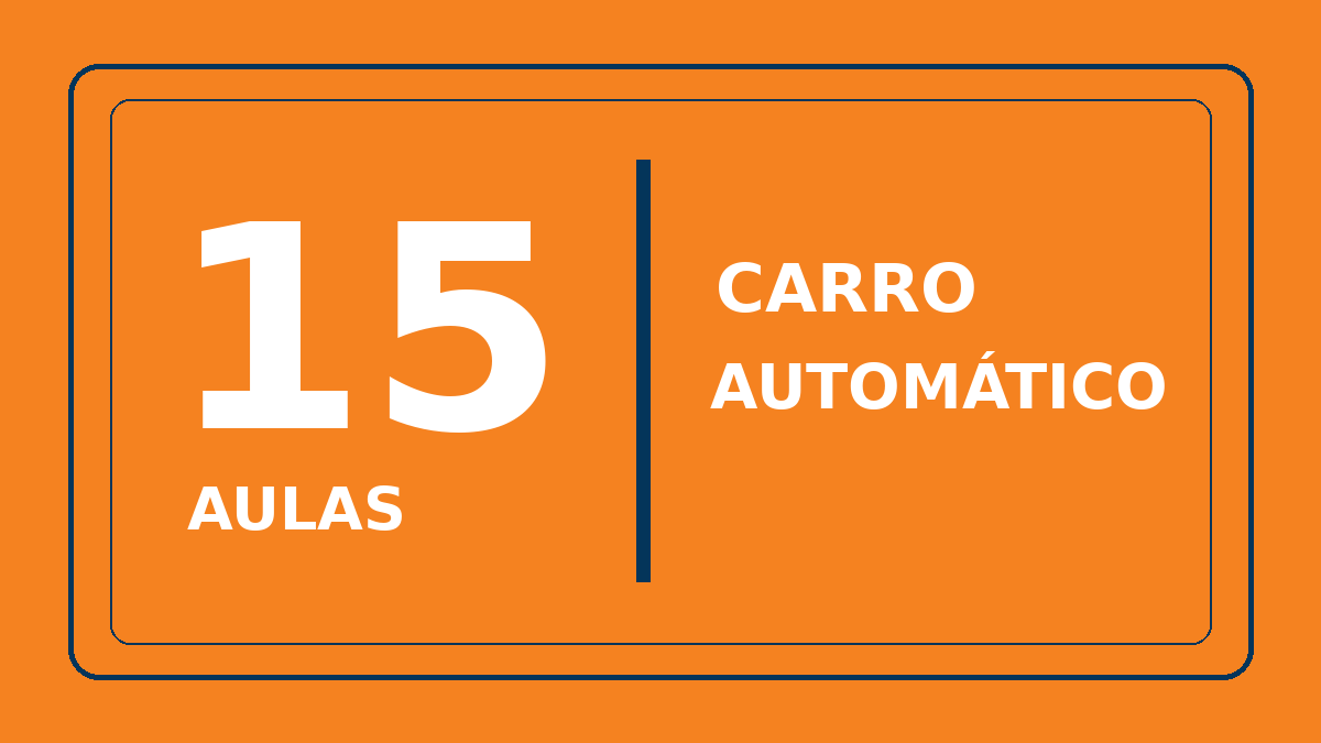 🚘 Pacote – 15 aulas práticas de carro automático